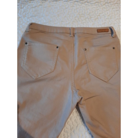 Zara Basic Beige Skinny Zippered Jeans Sz 10 - Picture 7 of 10